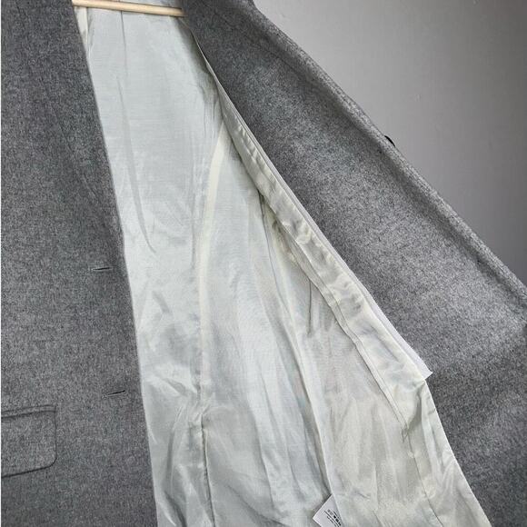 Veronica Beard Longline Car Coat Dickey Wool/Cashmere Blend Light Gray Size 0 - Picture 7 of 10